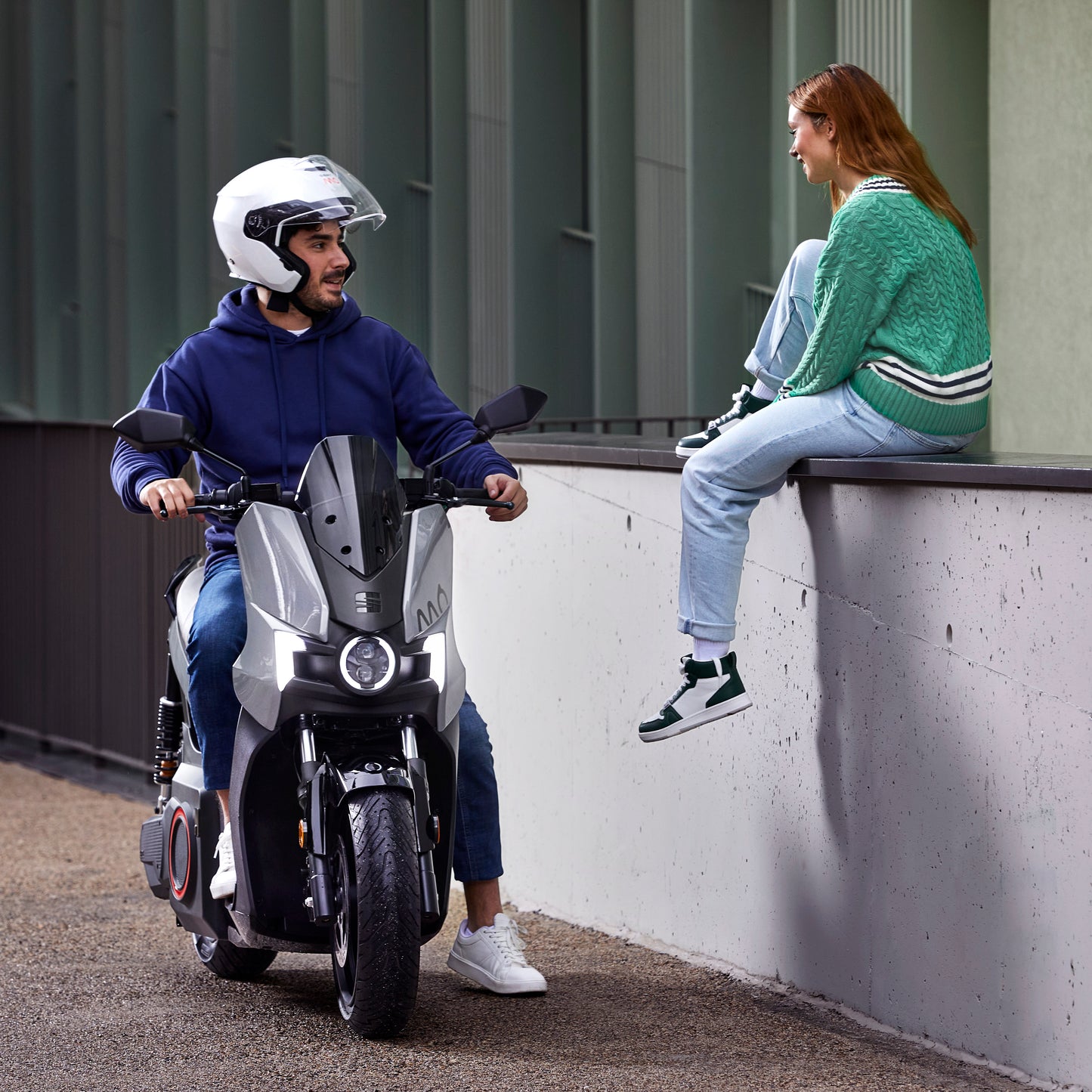 SEAT MÓ 50 Elektroroller, blau, Vorführfahrzeug